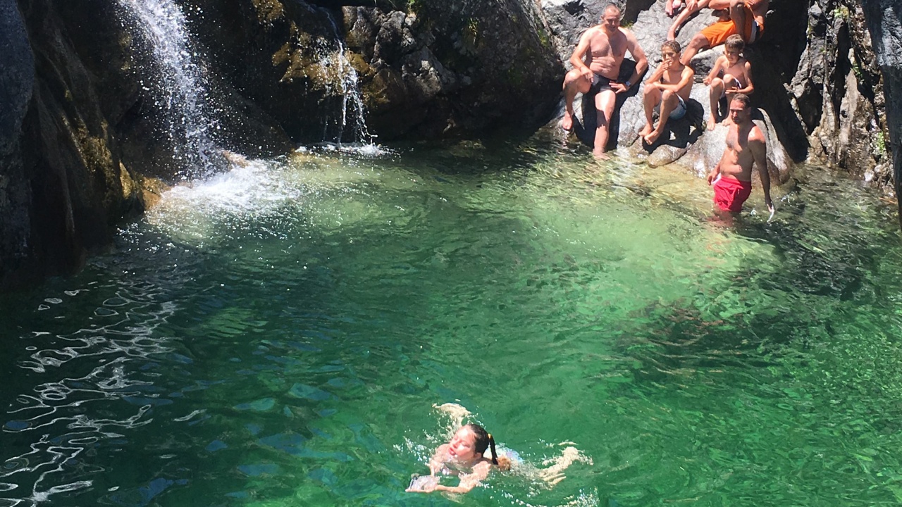 GR20 en famille corse pause baignade